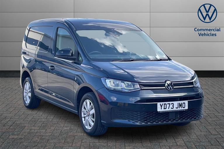 Used 2023 VOLKSWAGEN Caddy C20 Commerce Pro SWB Euro 6 102ps *APP CONNECT*AIR CON*SAT NAV* Starlight Blue at JCT600