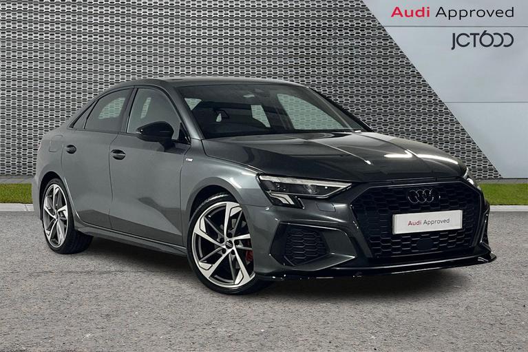 Used 2024 AUDI A3 Saloon Black Edition 35 TDI 150 PS S tronic Daytona Grey at JCT600
