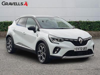 Used 2022 Renault CAPTUR 1.0 TCe techno SUV 5dr Petrol Manual Euro 6 (s/s) (90 ps) Arctic White with Diamond Blac at Gravells