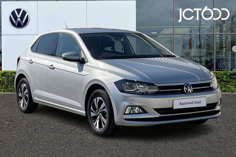 Used 2021 VOLKSWAGEN Polo 1.0 TSI Match Hatchback 5dr Petrol Manual Euro 6 (s/s) (95 ps) Reflex Silver at JCT600