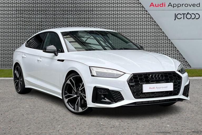 Used 2023 AUDI A5 2.0 TFSI 35 Black Edition Sportback 5dr Petrol S Tronic Euro 6 (s/s) (150 ps) White at JCT600