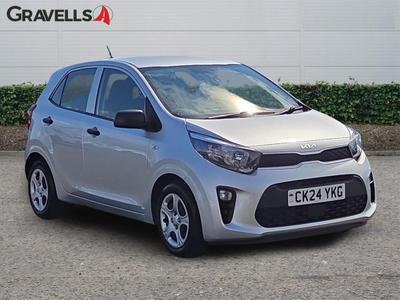 Used 2024 Kia PICANTO 1.0 1 Hatchback 5dr Petrol Manual Euro 6 (s/s) (66 bhp) silver frost at Gravells