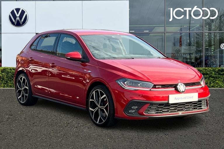 Used 2022 Volkswagen Polo Polo GTI 2.0 TSI 207PS 7-speed DSG 5 Door Kings Red Premium Metallic at JCT600