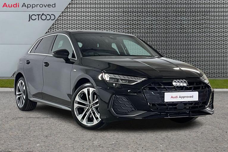 Used 2025 Audi A3 1.5 TFSIe 40 S line Sportback 5dr Petrol Plug-in Hybrid S Tronic Euro 6 (s/s) 17.9kWh (204 ps) Black at JCT600