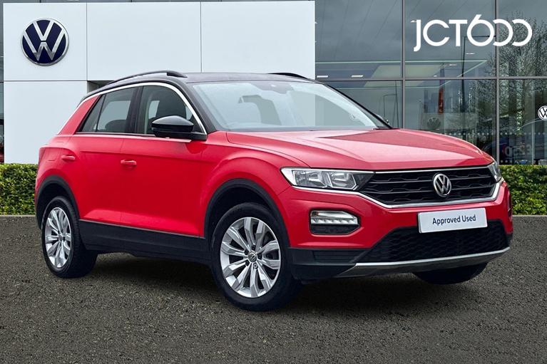 Used 2018 Volkswagen T-Roc 1.0 TSI SE SUV 5dr Petrol Manual Euro 6 (s/s) (115 ps) Red at JCT600