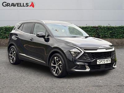 Used 2023 Kia SPORTAGE 1.6 T-GDi 3 SUV 5dr Petrol Manual Euro 6 (s/s) (148 bhp) phantom black at Gravells