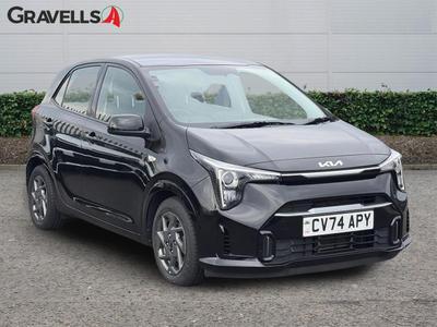 Used 2024 Kia PICANTO 1.0 2 Hatchback 5dr Petrol Manual Euro 6 (s/s) (62 bhp) midnight black at Gravells
