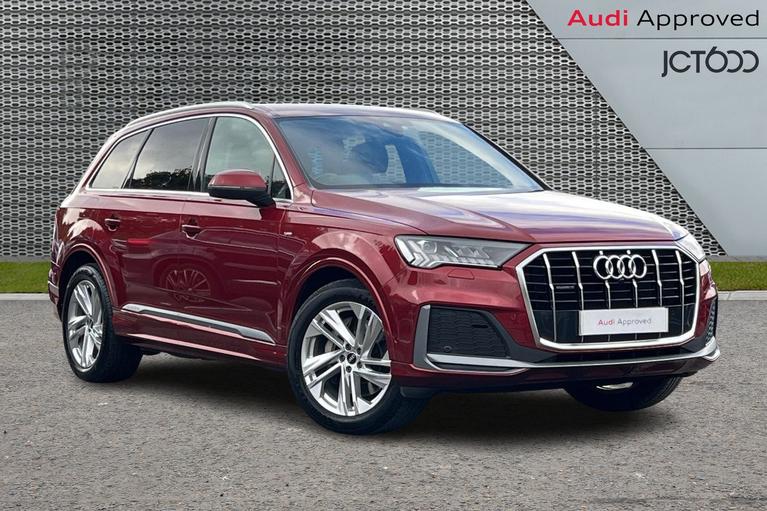 Used 2022 Audi Q7 3.0 TDI V6 45 S line SUV 5dr Diesel Tiptronic quattro Euro 6 (s/s) (231 ps) Red at JCT600