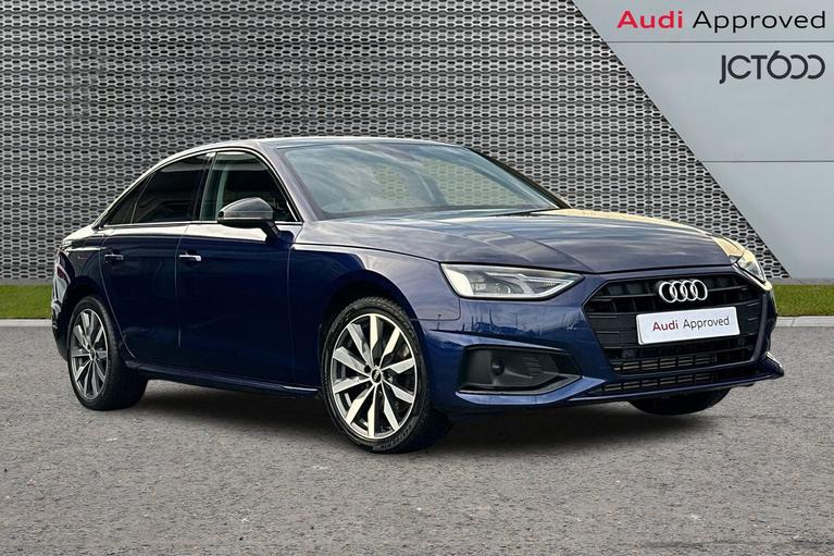 Used 2021 AUDI A4 2.0 TFSI 35 Sport Edition Saloon 4dr Petrol S Tronic Euro 6 (s/s) (150 ps) Blue at JCT600