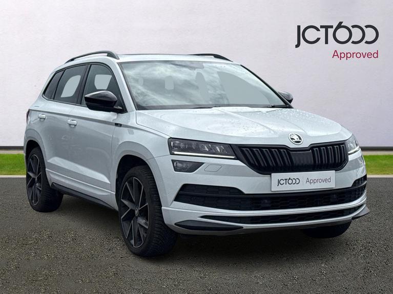 Used 2020 ŠKODA Karoq 2.0 TDI SportLine SUV 5dr Diesel DSG 4WD Euro 6 (s/s) (150 ps) White at JCT600