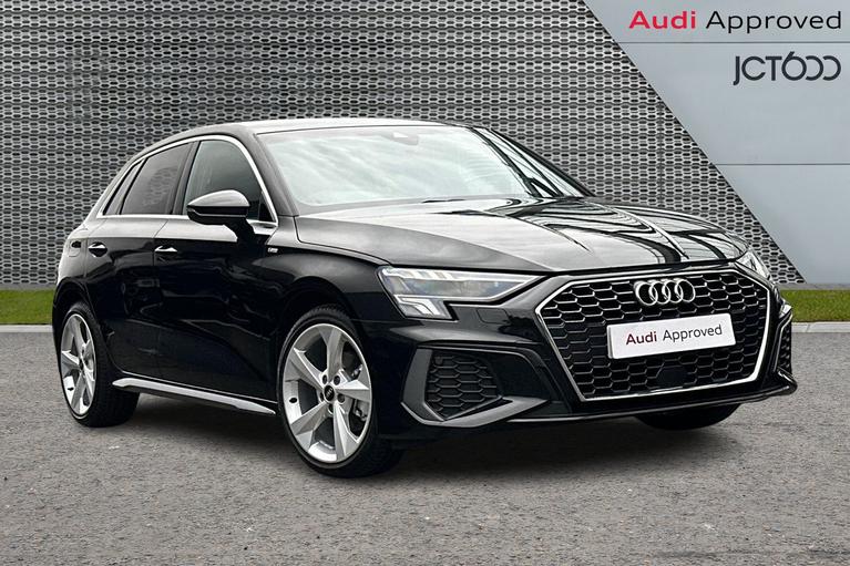 Used 2024 AUDI A3 1.0 TFSI 30 S line Sportback 5dr Petrol S Tronic Euro 6 (s/s) (110 ps) Black at JCT600