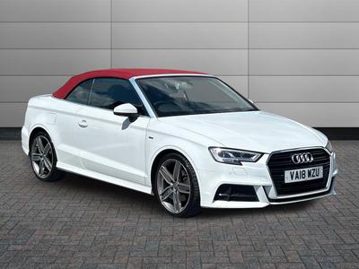 Used 2018 Audi A3 Cabriolet 1.5 TFSI CoD S line Convertible 2dr Petrol S Tronic Euro 6 (s/s) (150 ps) at Sinclair Direct