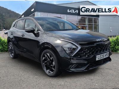 Used 2025 Kia SPORTAGE 1.6 T-GDi MHEV GT-Line SUV 5dr Petrol Hybrid Manual Euro 6 (s/s) (157 bhp) Black at Gravells
