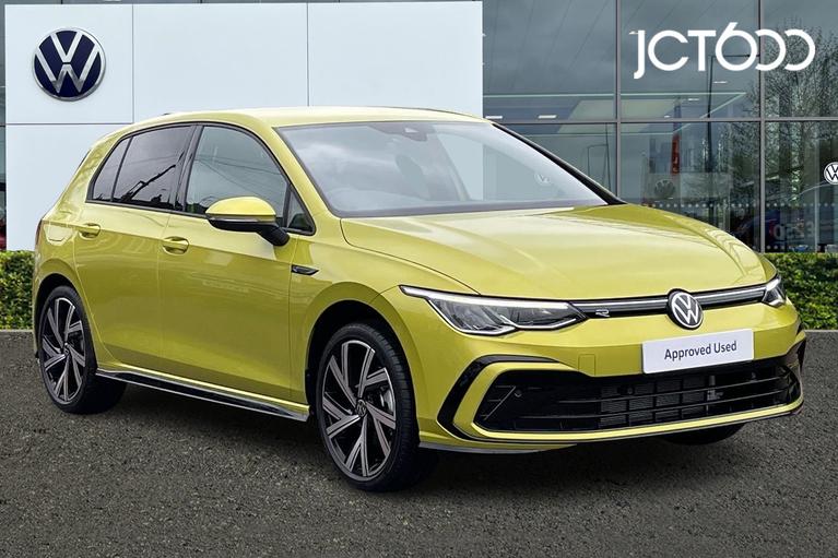 Used 2024 VOLKSWAGEN Golf 1.5 eTSI 150 R-Line 5dr DSG Lime Yellow Metallic at JCT600