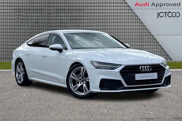 Used 2021 AUDI A7 SPORTBACK TDI S LINE MHEV WHITE at JCT600