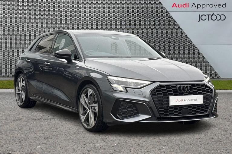 Used 2023 AUDI A3 Sportback Black Edition 35 TFSI 150 PS S tronic (Technology Pack) Daytona Grey at JCT600