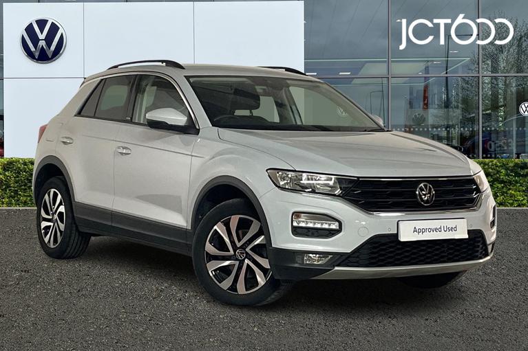 Used 2022 Volkswagen T-Roc Active 1.0 TSI 110PS 6-speed Manual 5 Door White Silver at JCT600