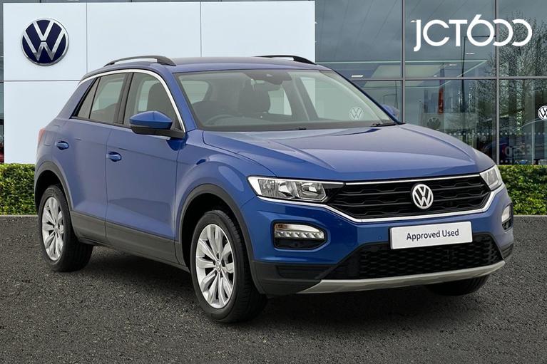 Used 2021 VOLKSWAGEN T-Roc 1.5 TSI GPF EVO SE SUV 5dr Petrol Manual Euro 6 (s/s) (150 ps) Ravenna Blue at JCT600