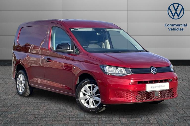 Used 2023 VOLKSWAGEN Caddy C20 Commerce Pro Manual SWB Euro 6 102ps *SAT NAV*HEATED WINDSCREEN* Fortana Red at JCT600