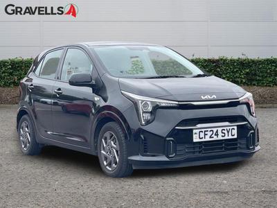 Used 2024 Kia PICANTO 1.0 2 Hatchback 5dr Petrol AMT Euro 6 (s/s) (62 bhp) MIDNIGHT BLACK at Gravells