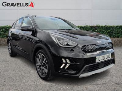 Used 2021 Kia NIRO 1.6 GDi 4 SUV 5dr Petrol Hybrid DCT Euro 6 (s/s) (139 bhp) MIDNIGHT BLACK at Gravells