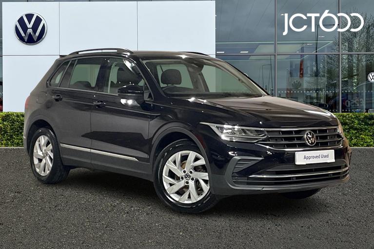 Used 2021 VOLKSWAGEN Tiguan Life 1.5 TSI 150PS 6-Speed Manual 5 Door Deep Black Pearl at JCT600