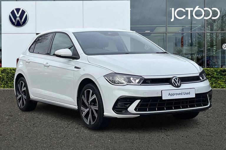 Used 2022 VOLKSWAGEN Polo 1.0 TSI R-Line Hatchback 5dr Petrol Manual Euro 6 (s/s) (95 ps) White at JCT600