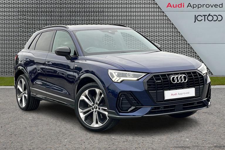 Used 2022 AUDI Q3 2.0 TFSI 40 Black Edition SUV 5dr Petrol S Tronic quattro Euro 6 (s/s) (190 ps) Blue at JCT600