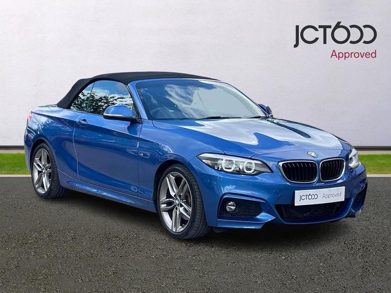 Used 2018 BMW 2 Series 2.0 220i GPF M Sport Convertible 2dr Petrol Auto Euro 6 (s/s) (184 ps) Blue at JCT600