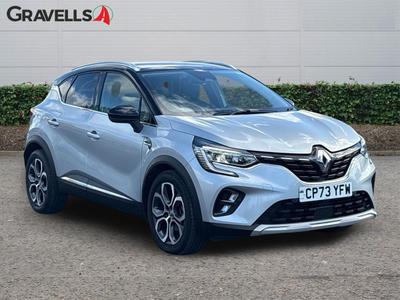 Used 2023 Renault CAPTUR 1.6 E-Tech full hybrid 145 Techn highland grey with diamond bla at Gravells