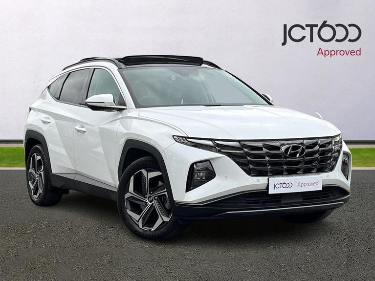 Used 2022 HYUNDAI Tucson 1.6 h T-GDi 13.8kWh Ultimate SUV 5dr Petrol Plug-in Hybrid Auto 4WD Euro 6 (s/s) (265 ps) White at JCT600