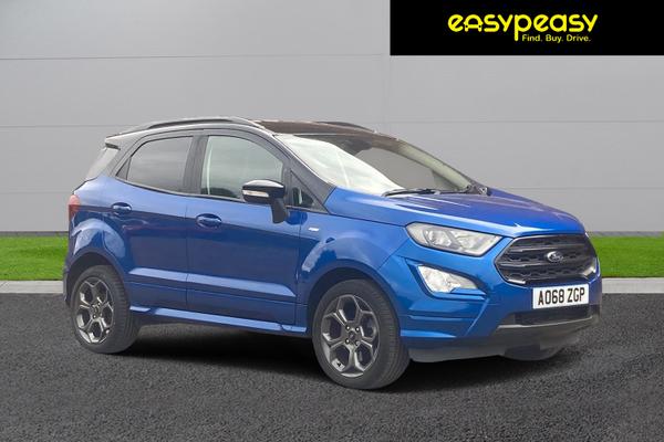 Used 2018 Ford ECOSPORT 1.0 EcoBoost 125 ST-Line 5dr Auto Blue at easypeasy