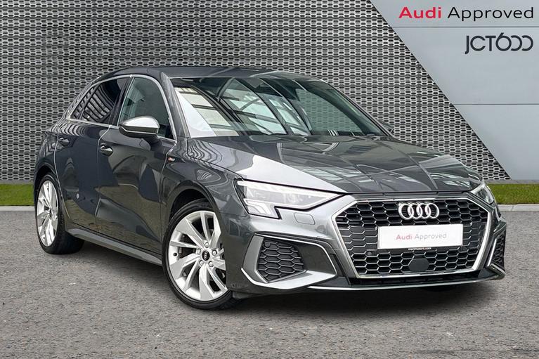 Used 2022 Audi A3 1.5 TFSI 35 S line Sportback 5dr Petrol S Tronic Euro 6 (s/s) (150 ps) Grey at JCT600