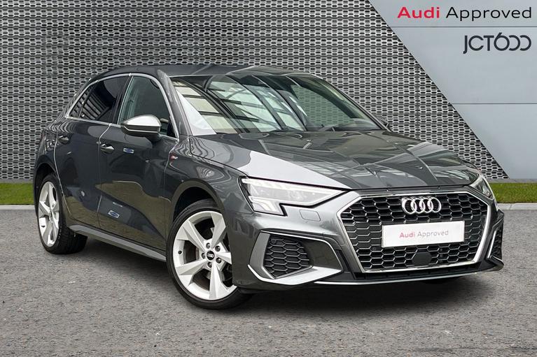 Used 2021 AUDI A3 1.4 TFSIe 40 S line Sportback 5dr Petrol Plug-in Hybrid S Tronic Euro 6 (s/s) 13kWh (204 ps) Grey at JCT600