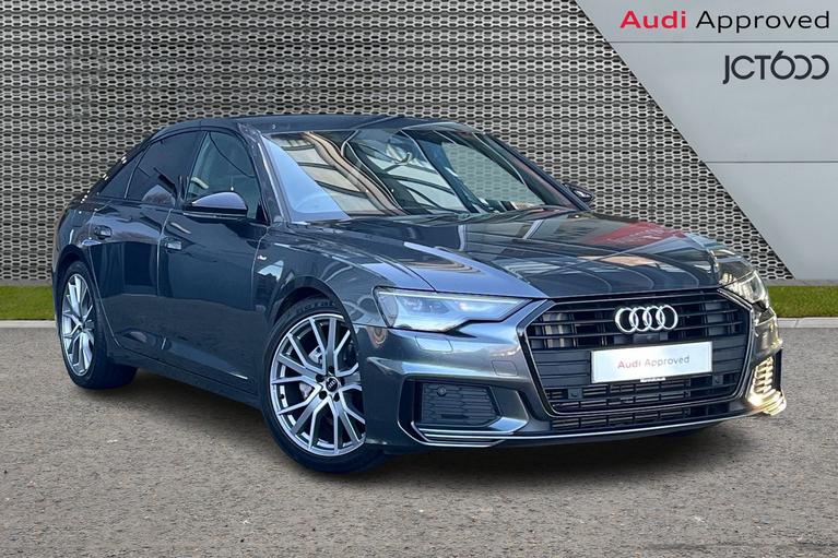 Used 2023 AUDI A6 Saloon 2.0 TFSI 40 Black Edition Saloon 4dr Petrol S Tronic Euro 6 (s/s) (204 ps) Grey at JCT600