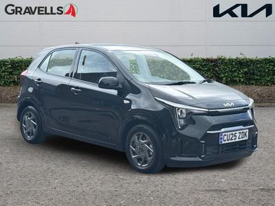 Used 2025 Kia PICANTO 1.0 2 Hatchback 5dr Petrol AMT Euro 6 (s/s) (62 bhp) MIDNIGHT BLACK at Gravells