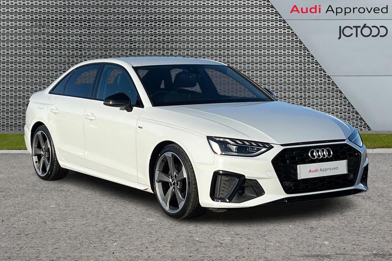 Used 2020 AUDI A4 35 TFSI Black Edition 4dr S Tronic Glacier White Metallic at JCT600