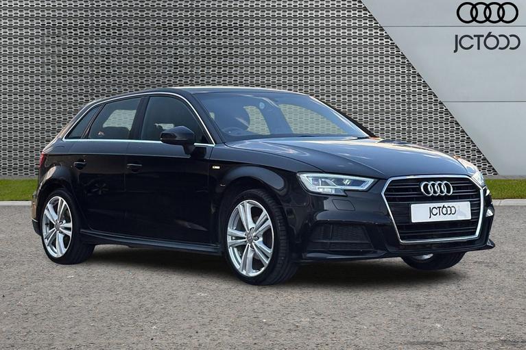Used 2020 AUDI A3 1.5 TFSI 35 S line Sportback 5dr Petrol S Tronic Euro 6 (s/s) (150 ps) Black at JCT600