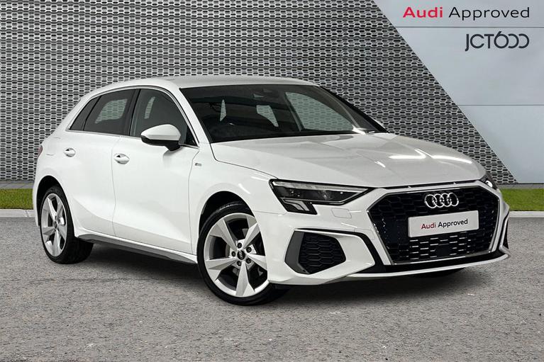 Used 2022 AUDI A3 Sportback S line 40 TFSI e 204 PS S tronic 5 Door Ibis White at JCT600