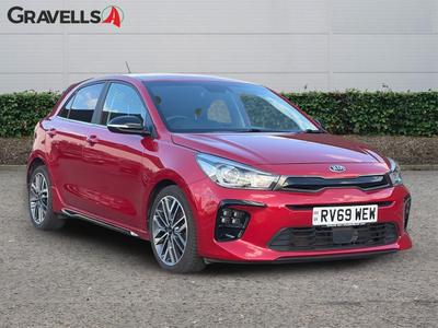 Used 2019 Kia RIO 1.0 T-GDi GT-Line Hatchback 5dr Petrol DCT Euro 6 (s/s) (118 bhp) Red at Gravells