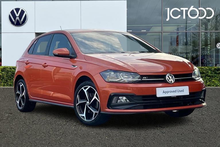 Used 2019 VOLKSWAGEN Polo 1.0 TSI GPF R-Line Hatchback 5dr Petrol Manual Euro 6 (s/s) (115 ps) Orange at JCT600