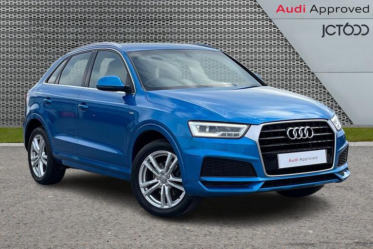 Used 2017 AUDI Q3 1.4 TFSI CoD S line Edition SUV 5dr Petrol Manual Euro 6 (s/s) (150 ps) Blue at JCT600