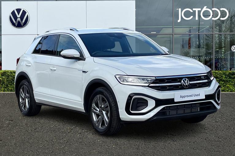 Used 2024 Volkswagen T-Roc 1.5 TSI R-Line SUV 5dr Petrol Manual Euro 6 (s/s) (150 ps) White at JCT600