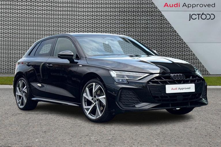 Used 2025 Audi A3 1.5 TFSI Black Edition Sportback 5dr Petrol S Tronic Euro 6 (s/s) (150 ps) Black at JCT600