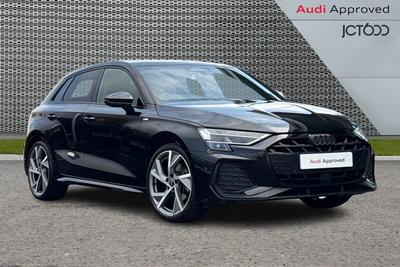 2025 Audi A3 1.5 TFSI Black Edition Sportback 5dr Petrol S Tronic Euro 6 (s/s) (150 ps) at JCT600