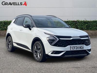 Used 2024 Kia SPORTAGE 1.6 h T-GDi GT-Line S SUV 5dr Petrol Hybrid Auto Euro 6 (s/s) (207 bhp) White at Gravells