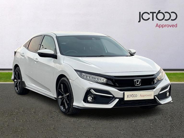 Used 2021 HONDA Civic 1.5 VTEC Turbo Sport Hatchback 5dr Petrol Manual Euro 6 (s/s) (182 ps) White at JCT600