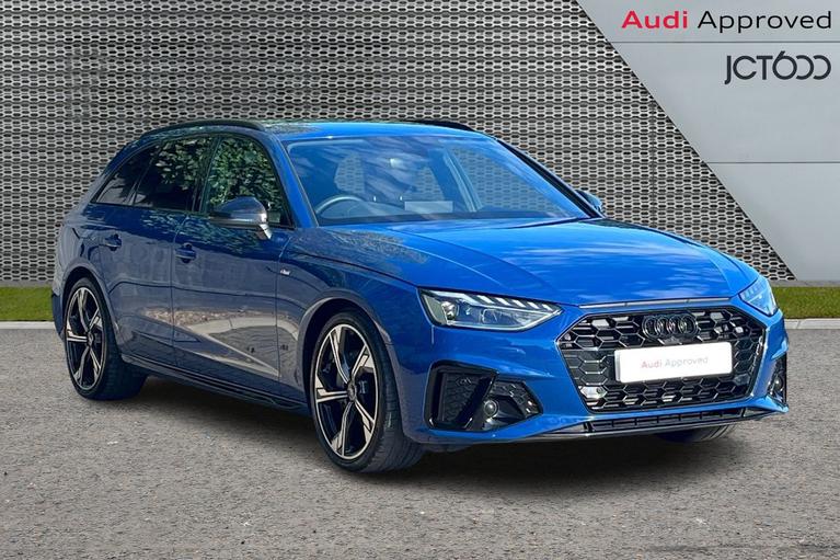 Used 2023 AUDI A4 Avant Black Edition 40 TFSI 204 PS S tronic Ascari Blue at JCT600