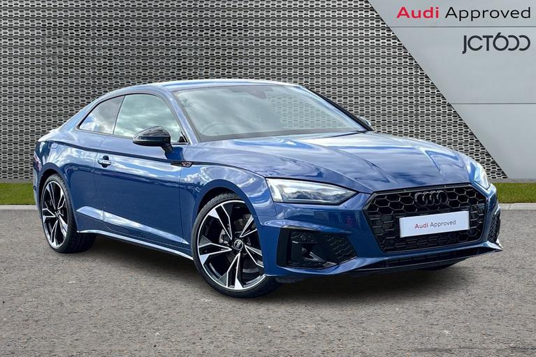 Used 2024 AUDI A5 2.0 TFSI 35 Black Edition Coupe 2dr Petrol S Tronic Euro 6 (s/s) (150 ps) Ascari blue, metallic at JCT600