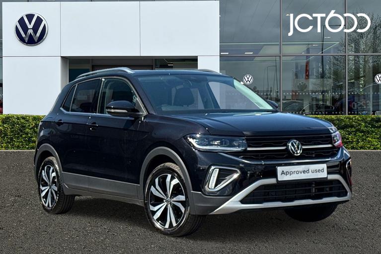 Used 2025 VOLKSWAGEN T-Cross 1.0 TSI Style SUV 5dr Petrol Manual Euro 6 (s/s) (115 ps) Black at JCT600